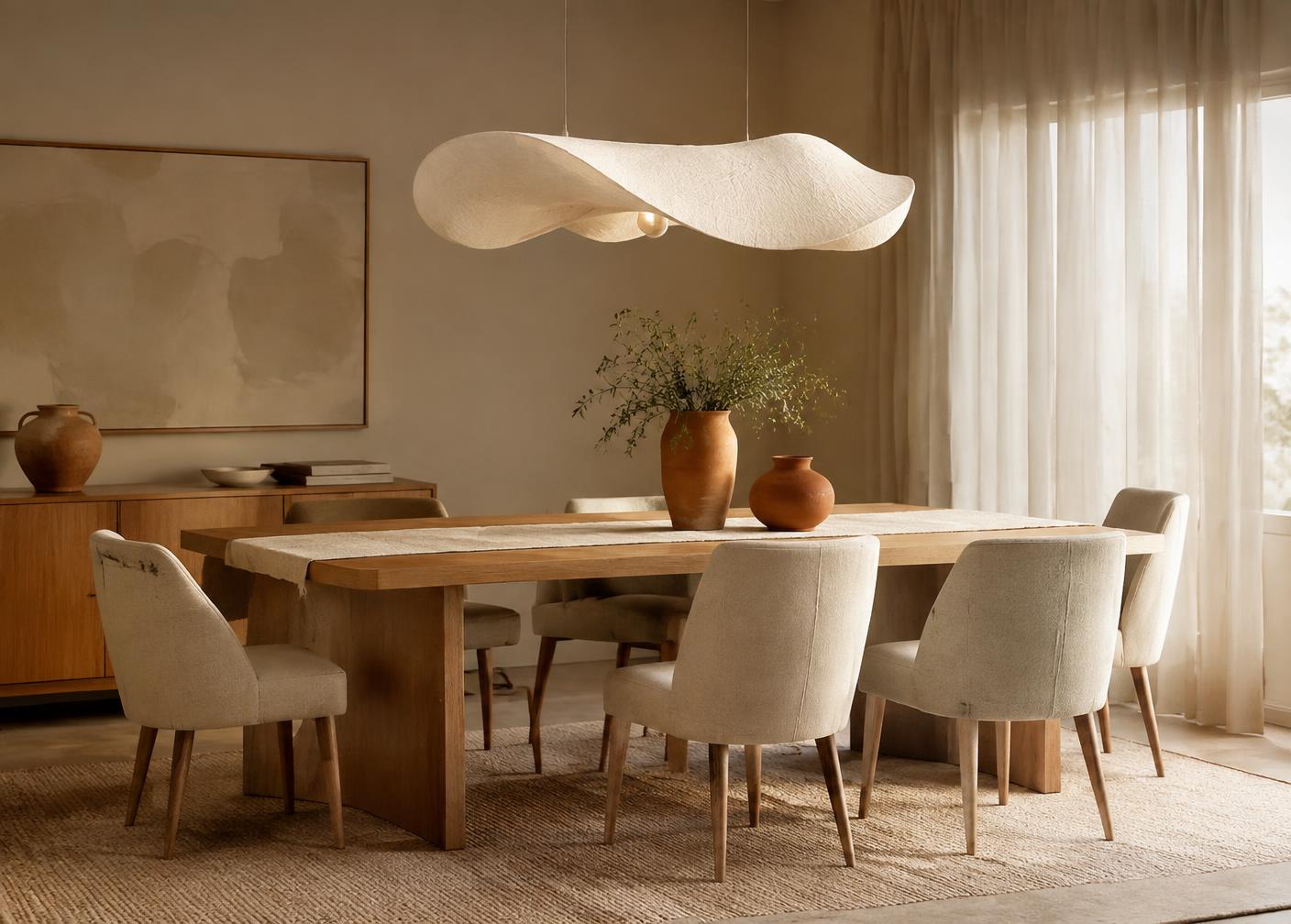 Styled dining space
